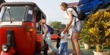 Touring around on a tuk-ride