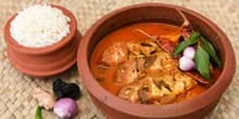 Sri Lankan rice with fish curry