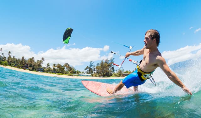 Kitesurfing on Waves