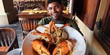 Excited to taste local seafood
