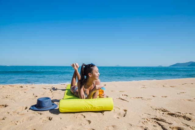 Sunbathing at Beach